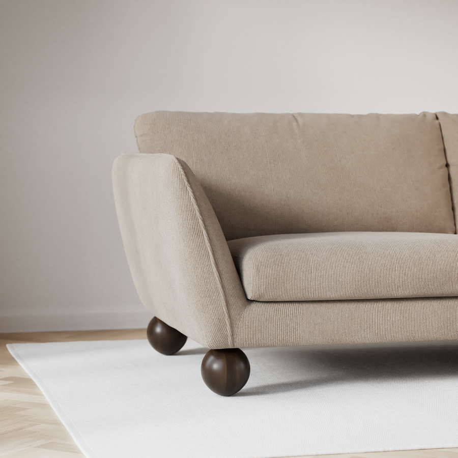 Madison Lux 2-sits soffa med schäslong vänster view 4