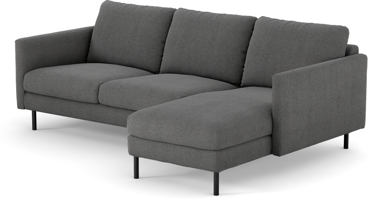 Madison 2-sits soffa med schäslong höger view 3