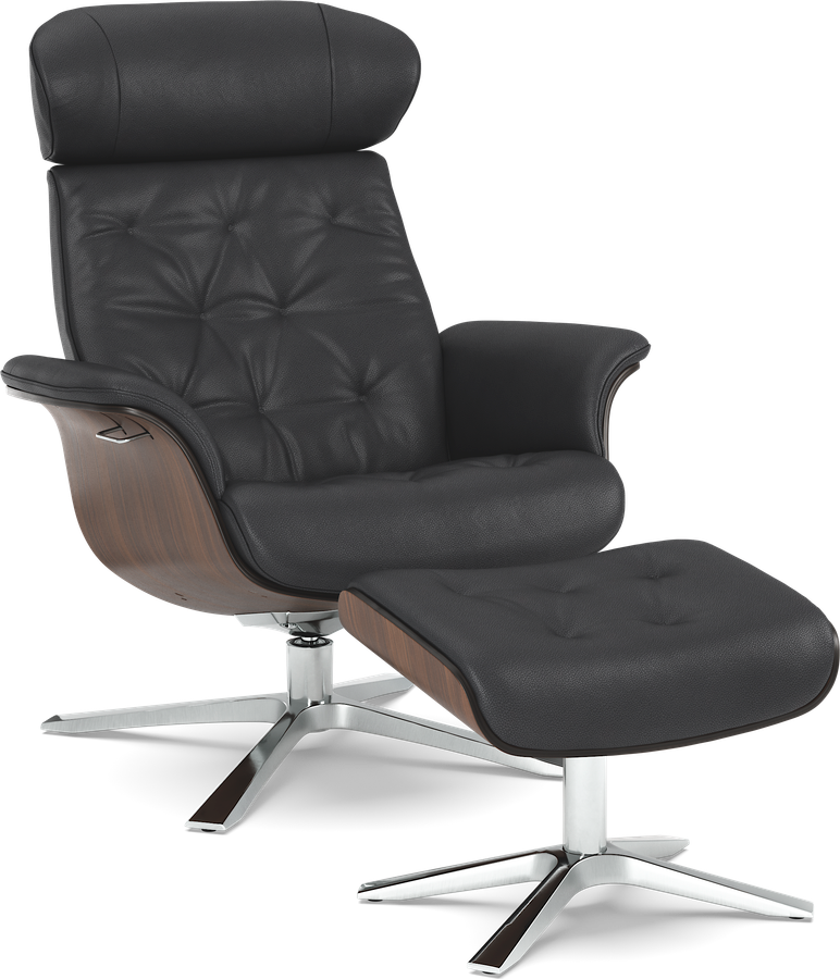 Timeout Fåtölj och fotpall pikérad