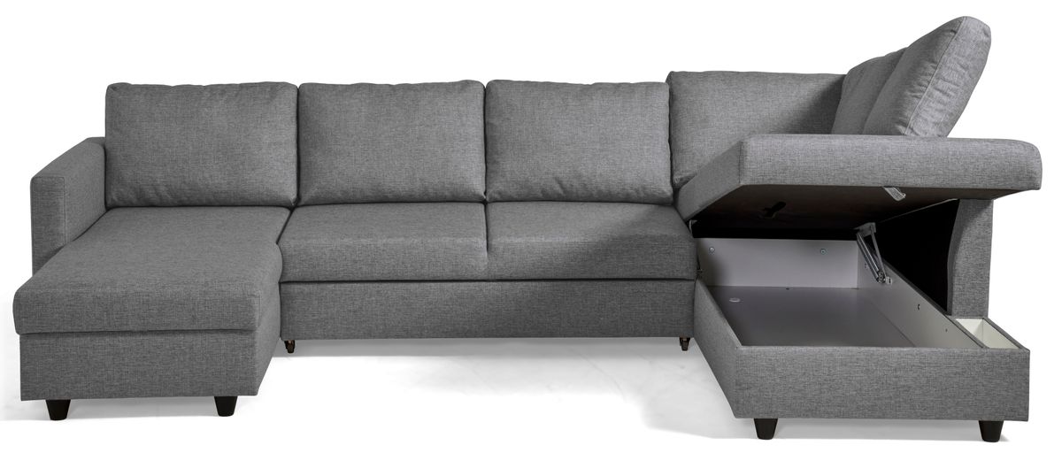 Skaftö Bäddsoffa med schäslong vänster och divan höger view 3