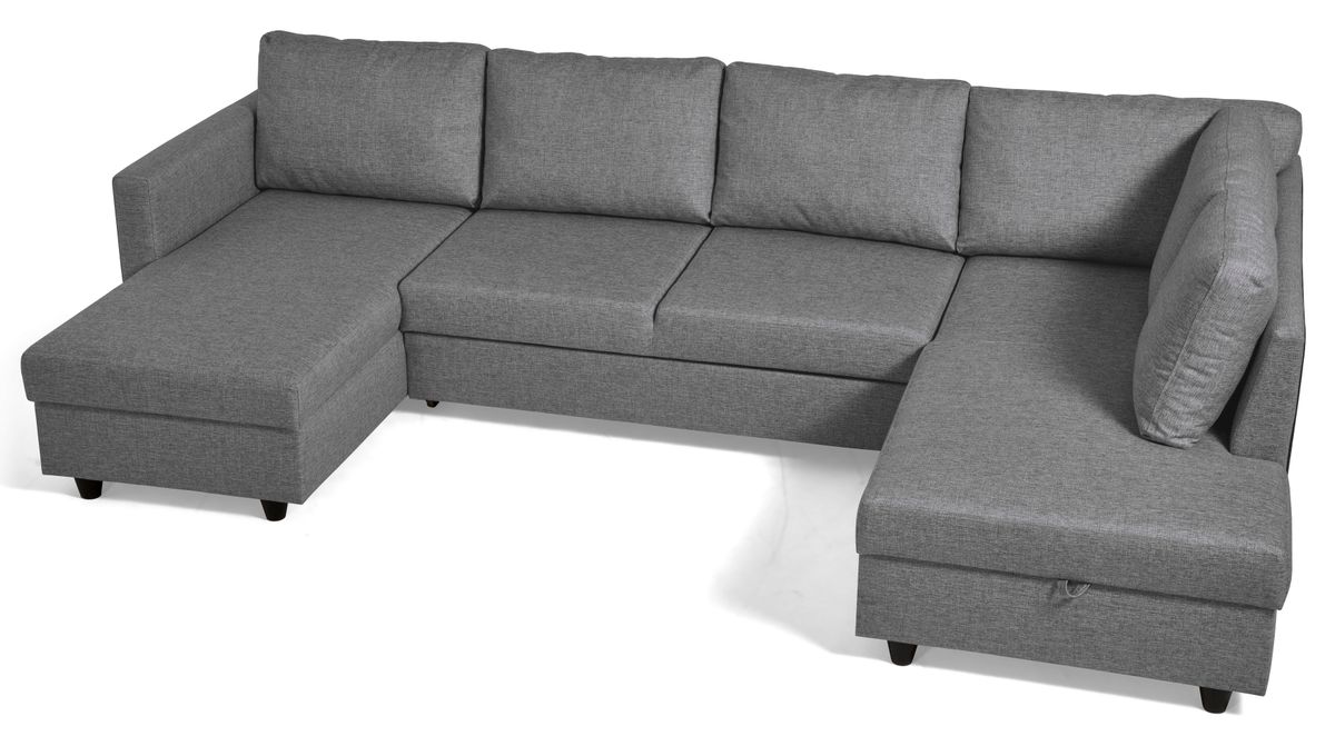 Skaftö Bäddsoffa med schäslong vänster och divan höger view 4