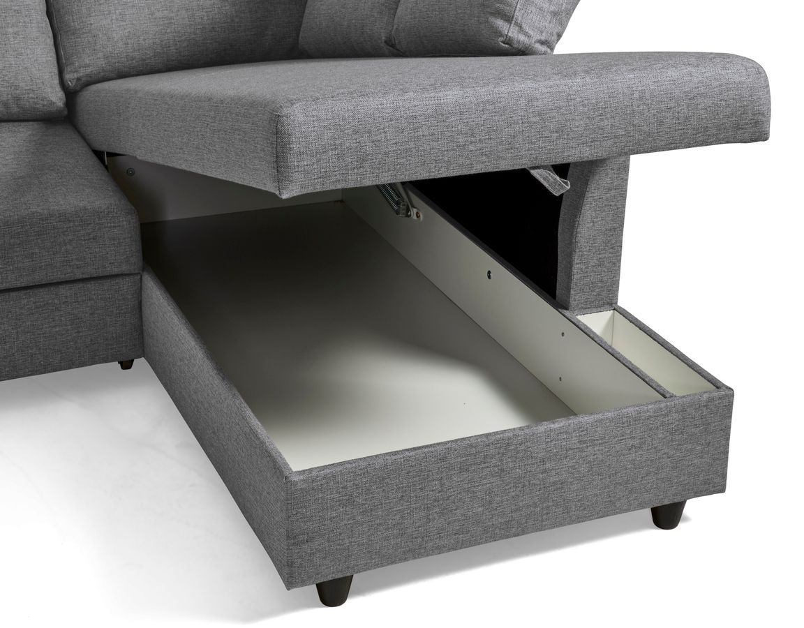 Skaftö Bäddsoffa med schäslong vänster och divan höger view 7