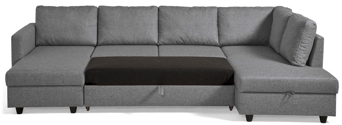 Skaftö Bäddsoffa med schäslong vänster och divan höger view 9