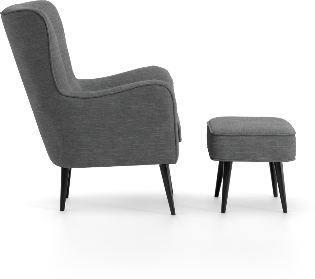 Cordelia Fåtölj med fotpall view 3