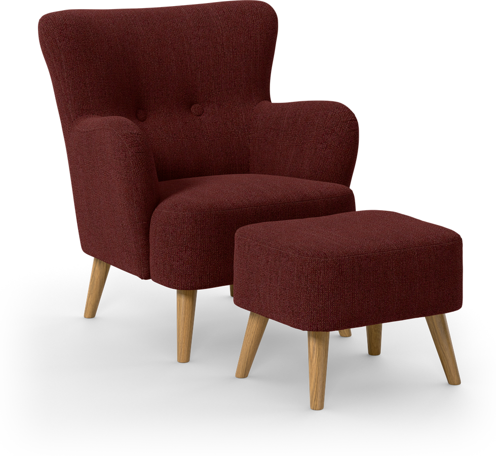 Timmy Fåtölj med fotpall