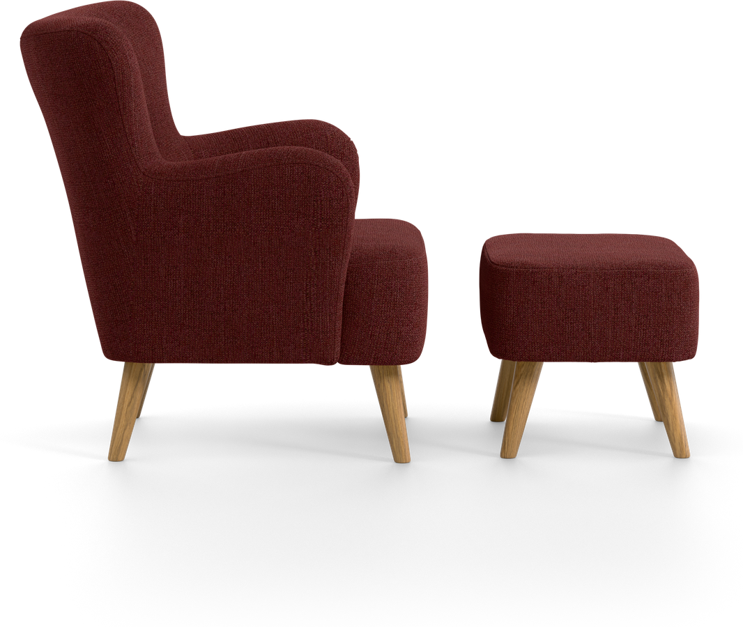 Timmy Fåtölj med fotpall view 3