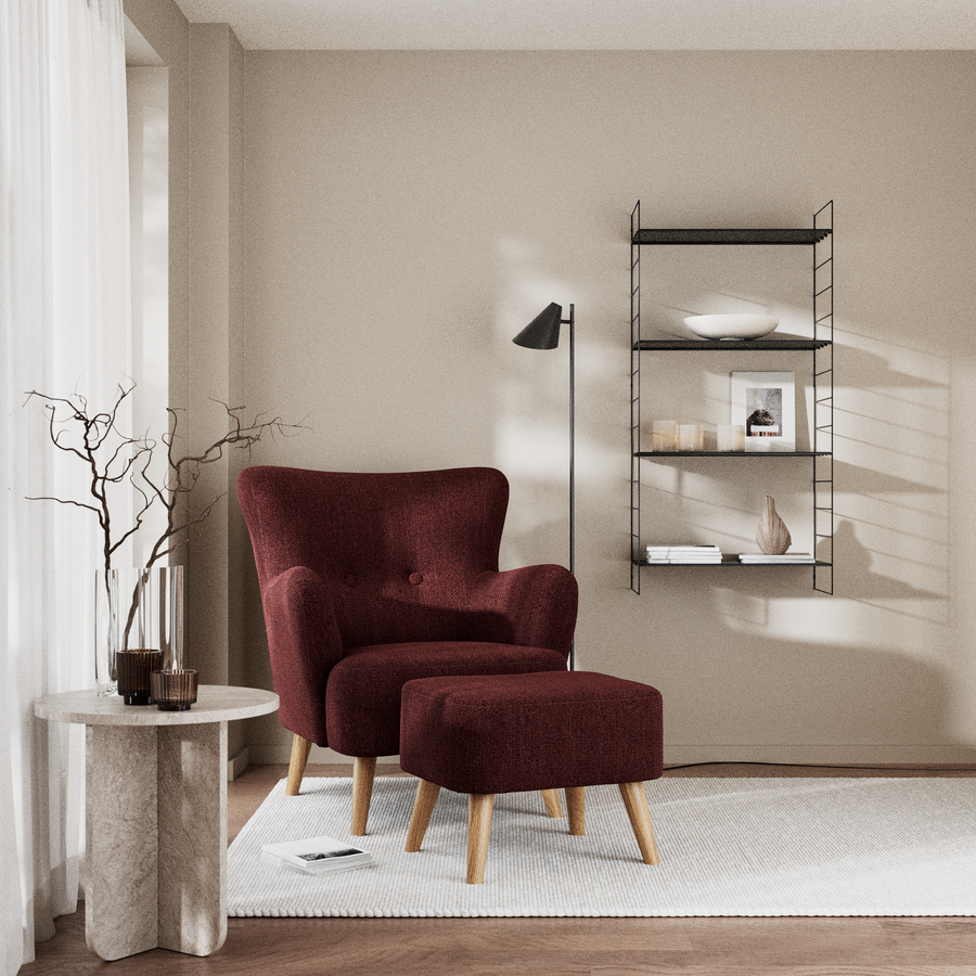 Timmy Fåtölj med fotpall view 5