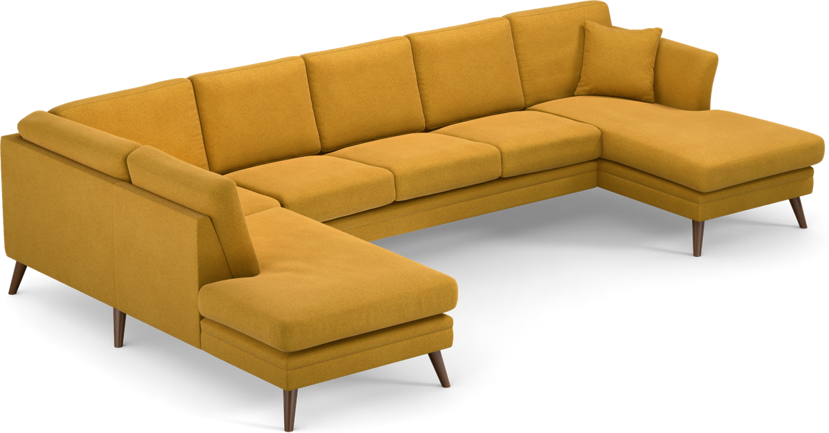 Eden 3-sits soffa med divan vänster och schäslong höger view 2