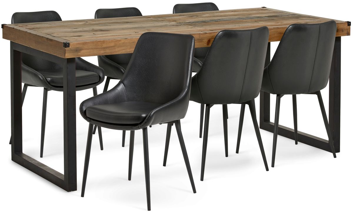 Woodenforge Matgrupp med 6 stolar Leon