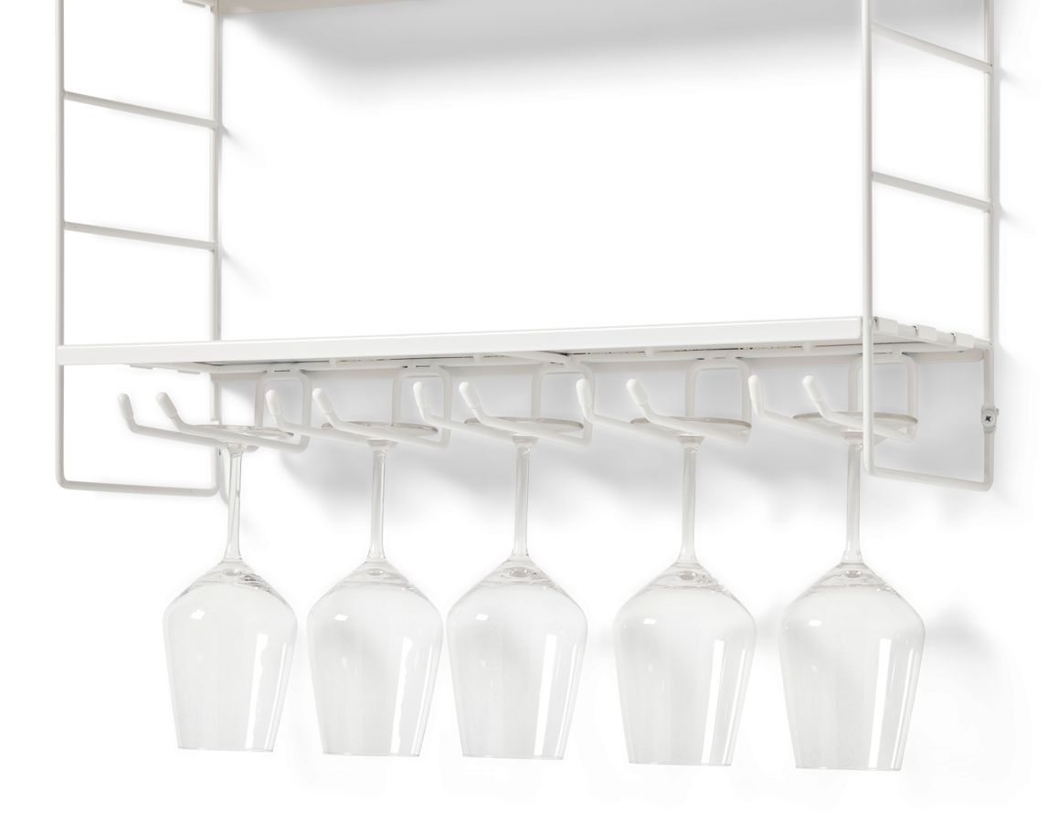 Wera Vägghylla byggbar med 3 hyllplan varav 1 med spjut/hängare view 4