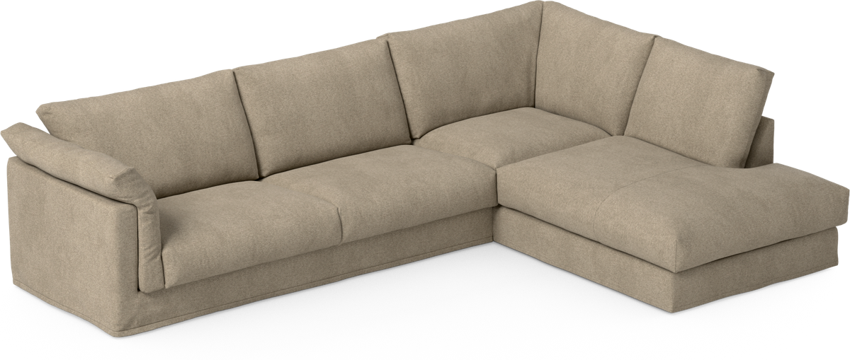 Cherrie 3-sits soffa med divan höger view 2