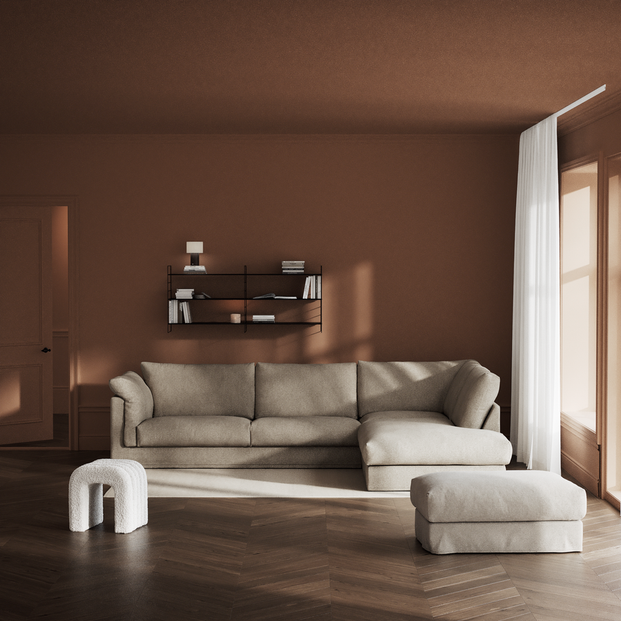 Cherrie 3-sits soffa med divan höger view 5