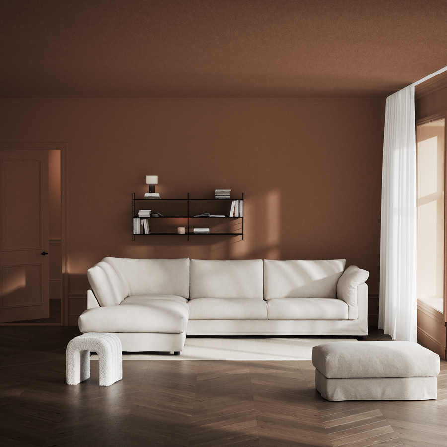 Cherrie 3-sits soffa med divan vänster view 5