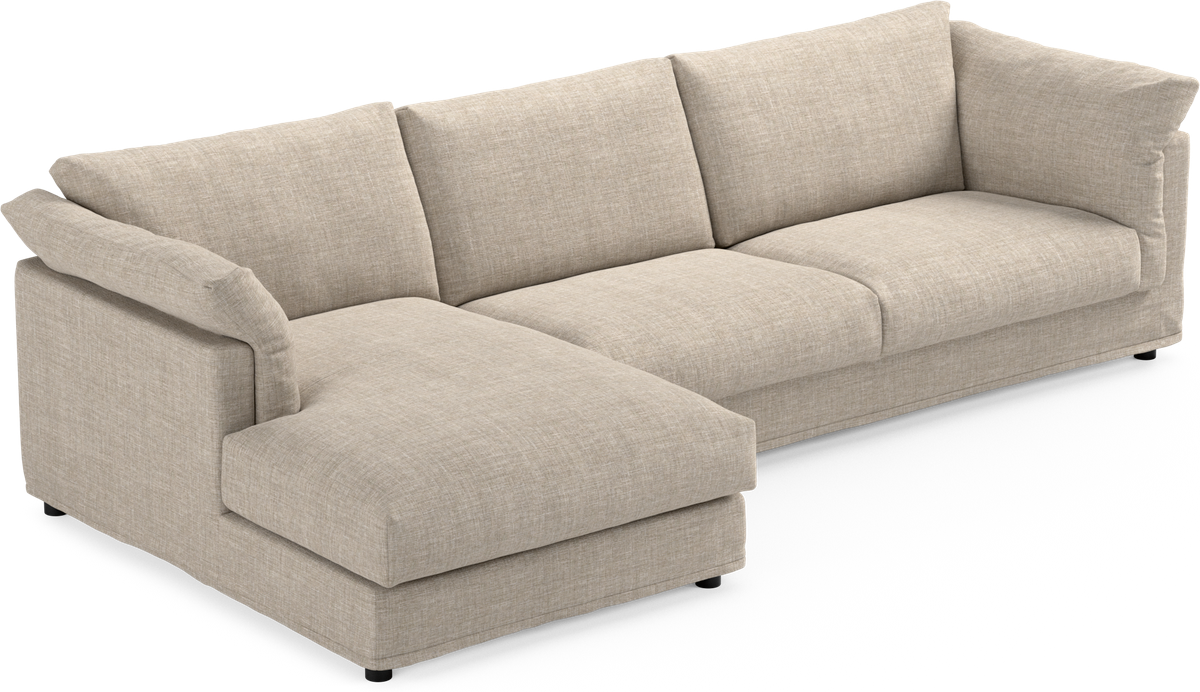 Cherrie 3-sits soffa med schäslong vänster view 2