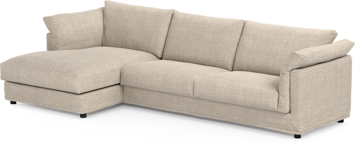 Cherrie 3-sits soffa med schäslong vänster view 3