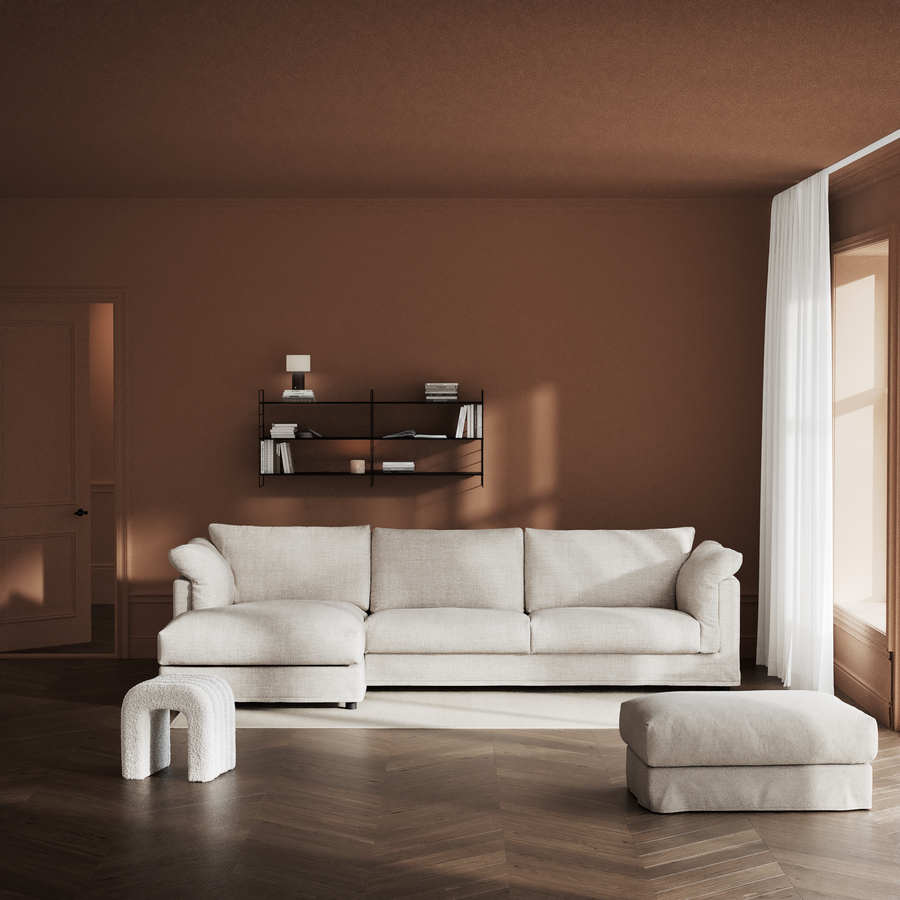 Cherrie 3-sits soffa med schäslong vänster view 5