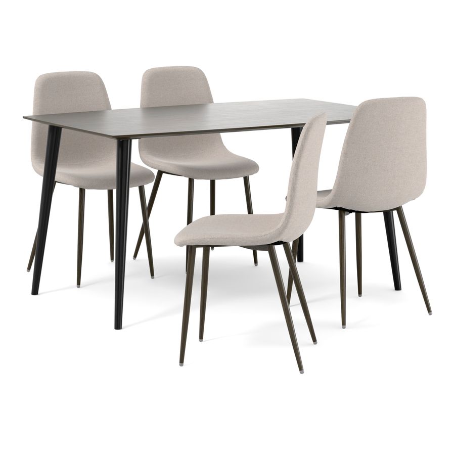 Plaine Matgrupp med 4 stolar Tracy