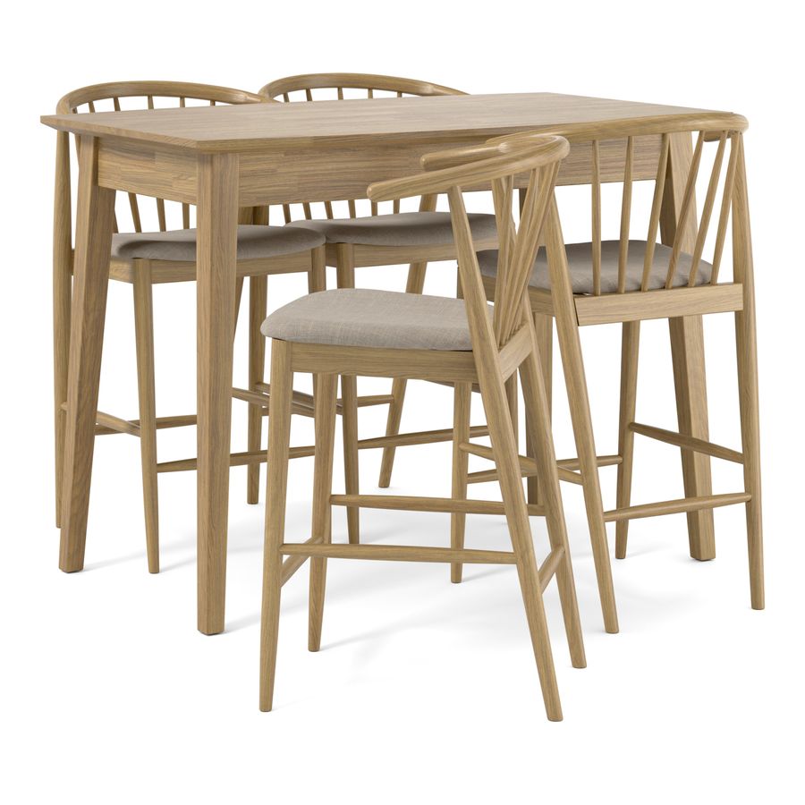 Ekerö Matgrupp med 4 barstolar Sixten