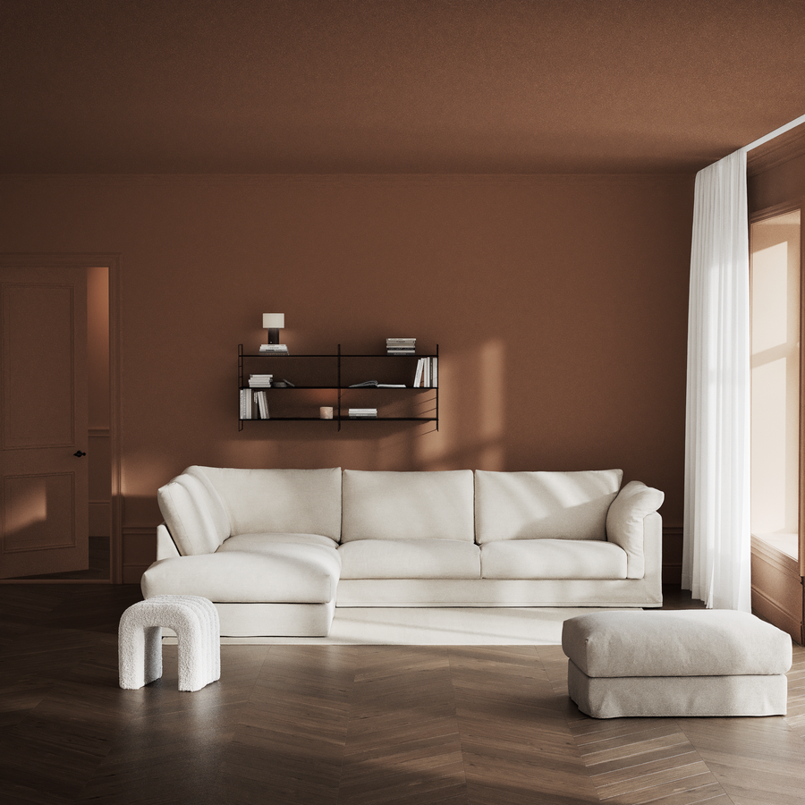 Cherrie Klädsel 3-sits soffa med divan vänster view 5