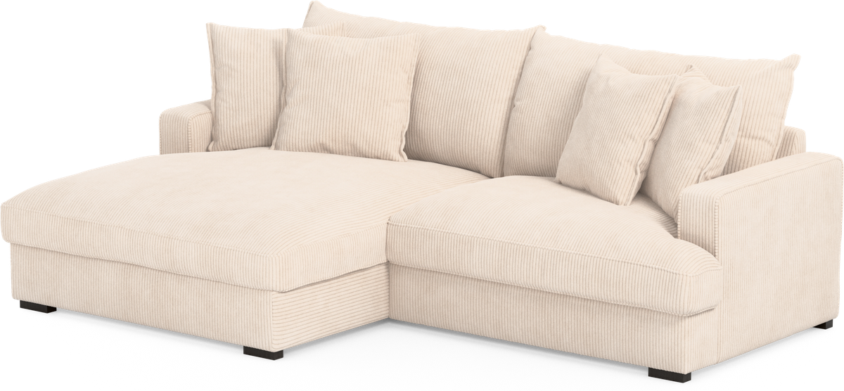 Mila 2-sits soffa med schäslong XL vänster view 3