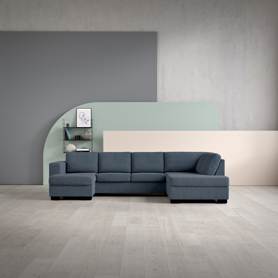 Nevada 3-sits soffa med schäslong vänster och divan höger view 2