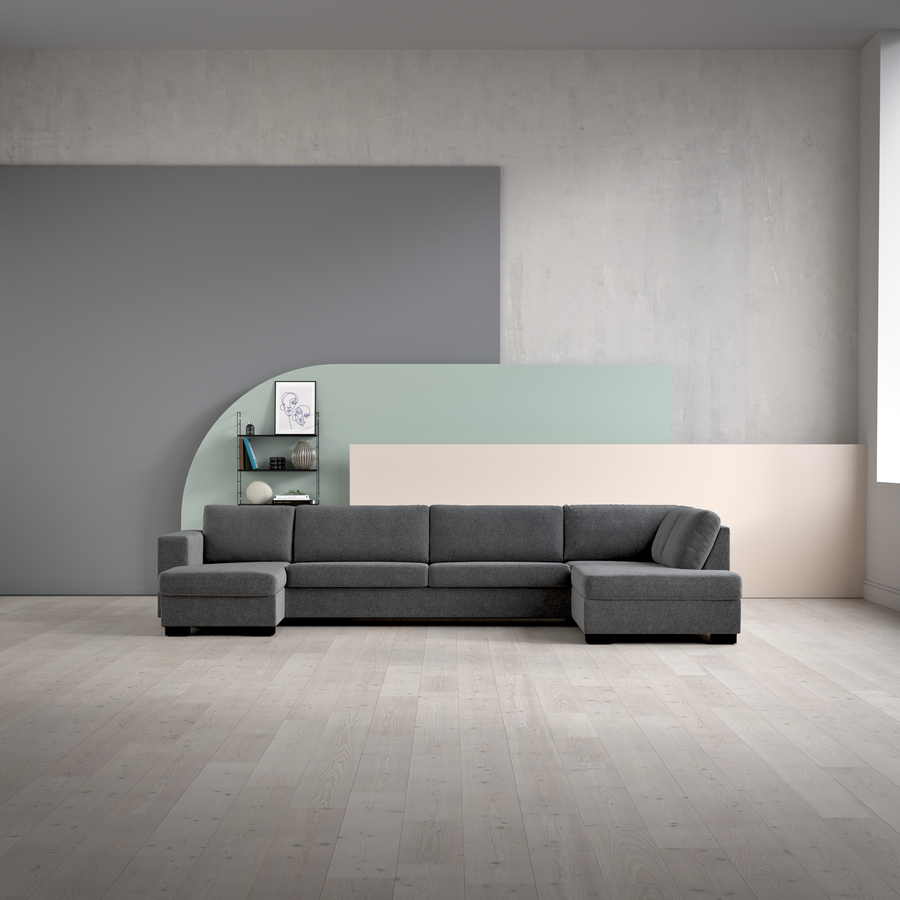 Nevada 4-sits soffa med schäslong vänster och divan höger view 2