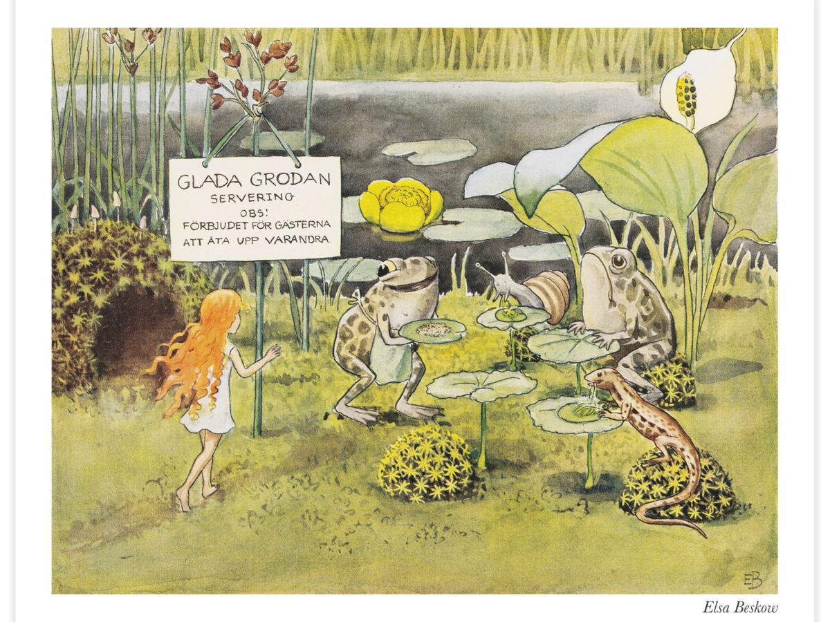 Glada grodan som bodde vid tjärnen Poster