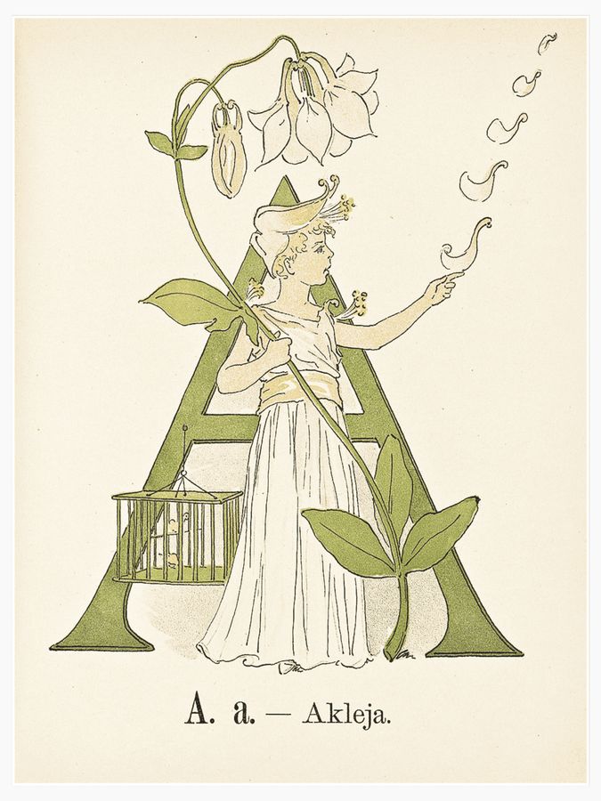 Prinsarnes blomsteralfabet - A Poster