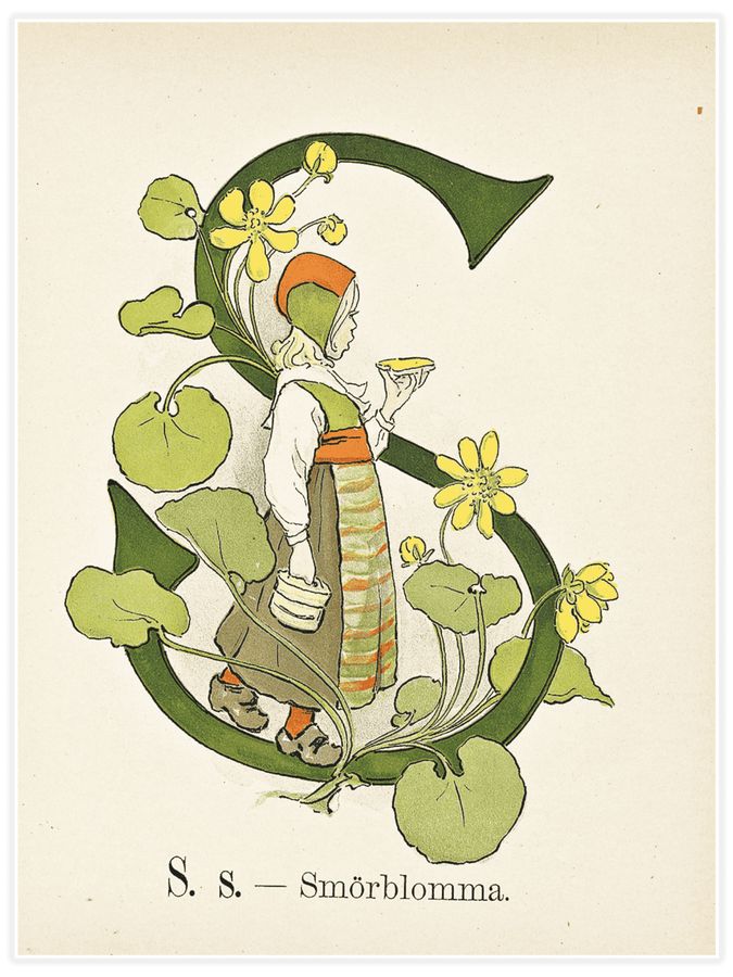 Prinsarnes blomsteralfabet - S Poster