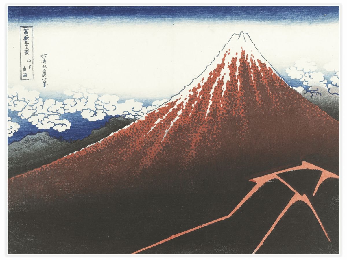 Rainstorm at the Foot of the Mountain Poster