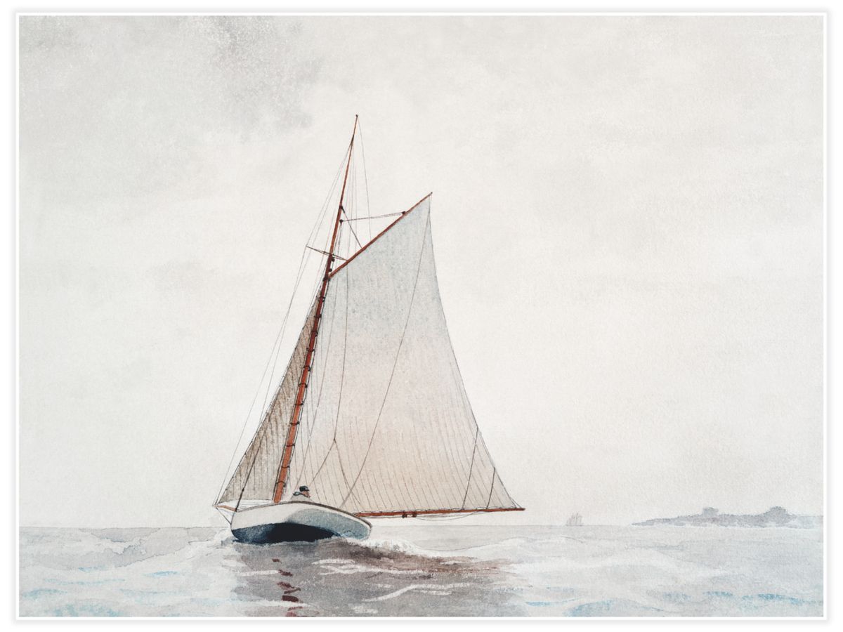 Sailing off Gloucester Poster