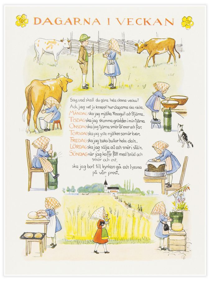 Årets Saga - Dagarna i veckan Poster