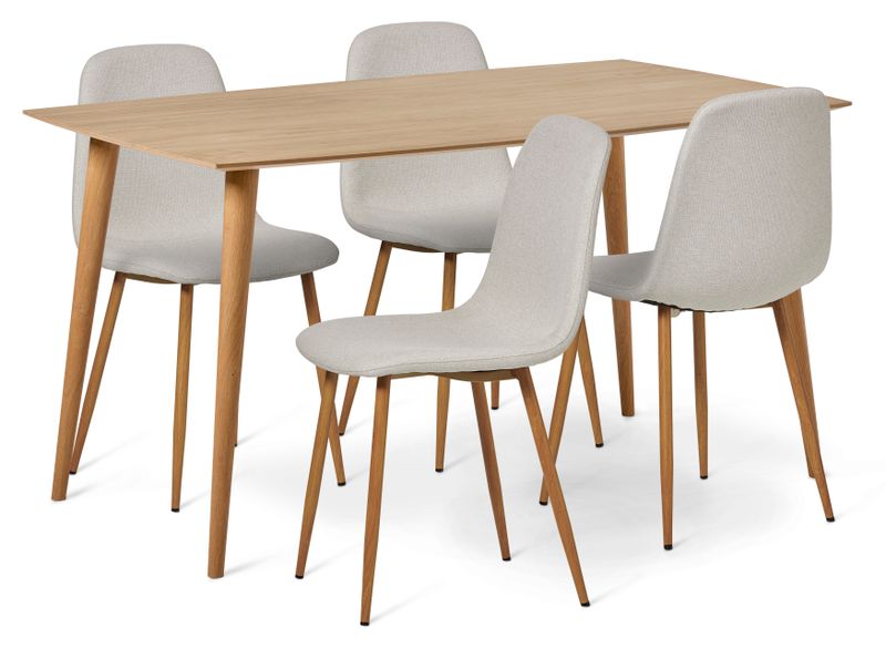 Plaine Matgrupp med 4 stolar Tracy