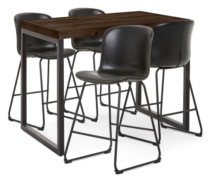 Woodenforge Matgrupp med 4 barstolar Kansas