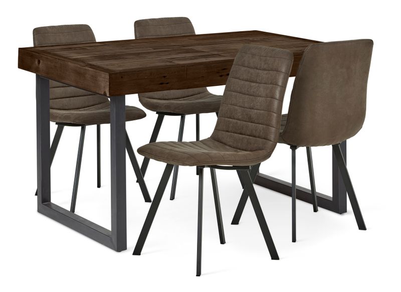 Woodenforge Matgrupp med 4 stolar Santos