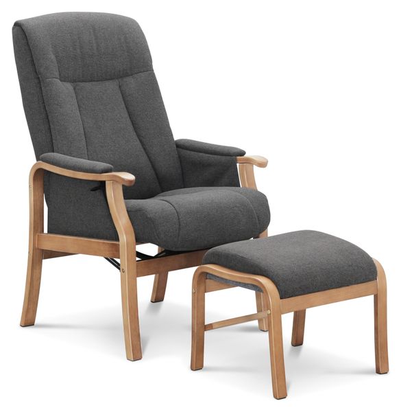 Rune Fåtölj med fotpall