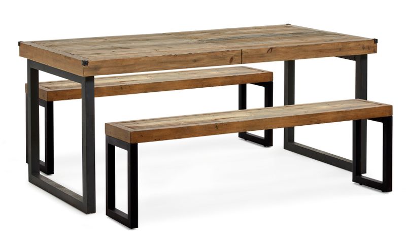 Woodenforge Matgrupp med 2 bänkar Woodenforge