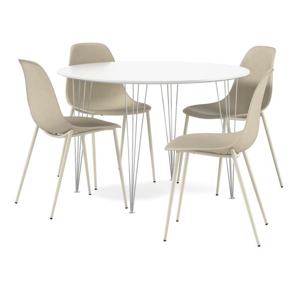 Plaine Matgrupp med 4 stolar Tico