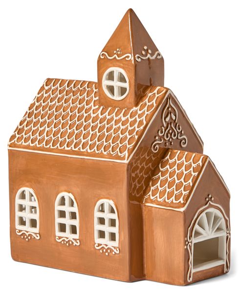 Pepparkakshus Prydnadsföremål med LED-belysning