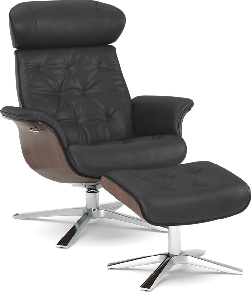 Timeout Fåtölj och fotpall pikérad