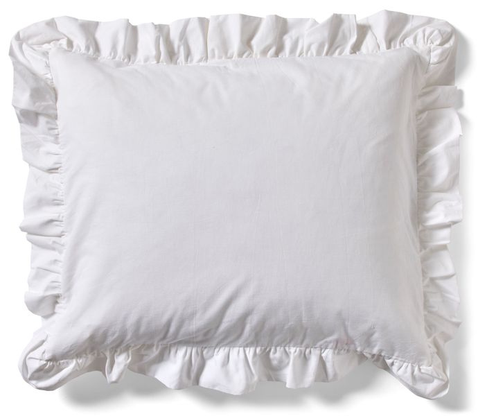 Bridgeport Örngott i garnfärgad bomull med volang