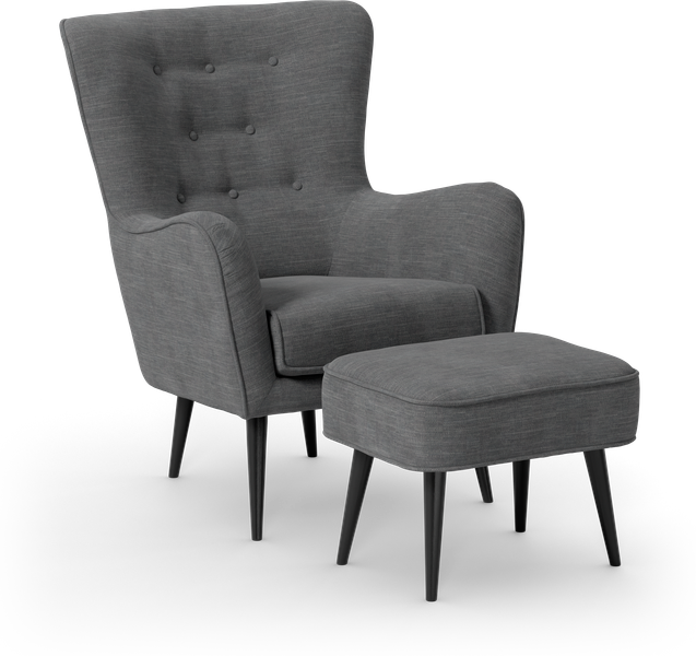 Cordelia Fåtölj med fotpall