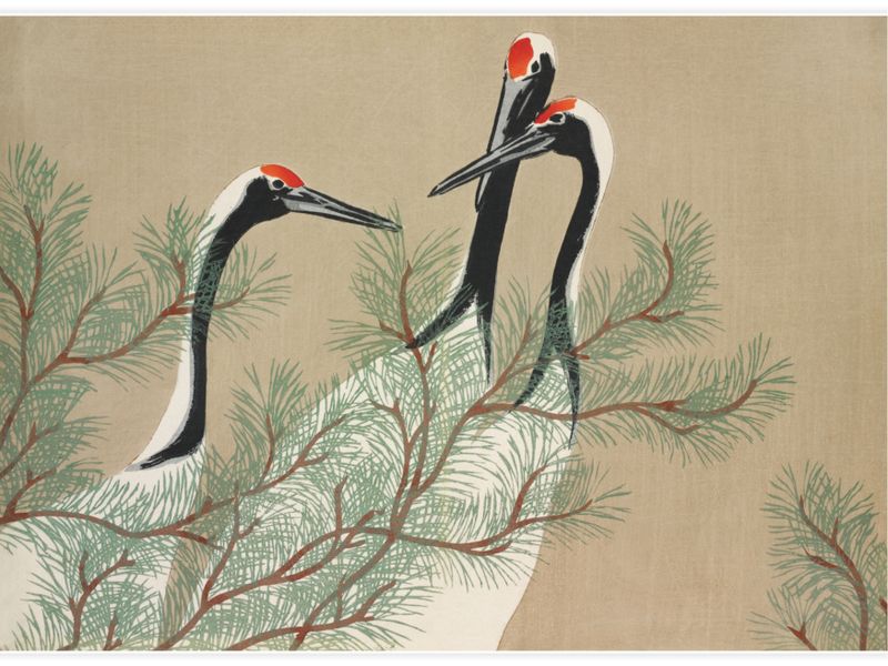 Cranes from Momoyogusa Poster