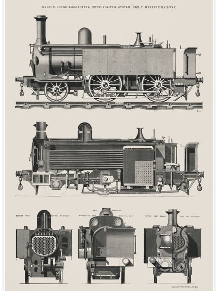 Engine train and its compartments Poster