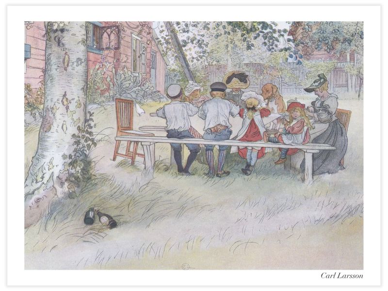 Ett Hem - Frukost under stora björken Poster