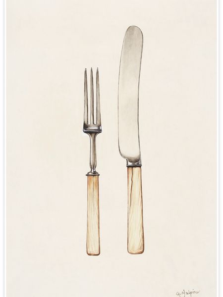 Knife and Fork Poster