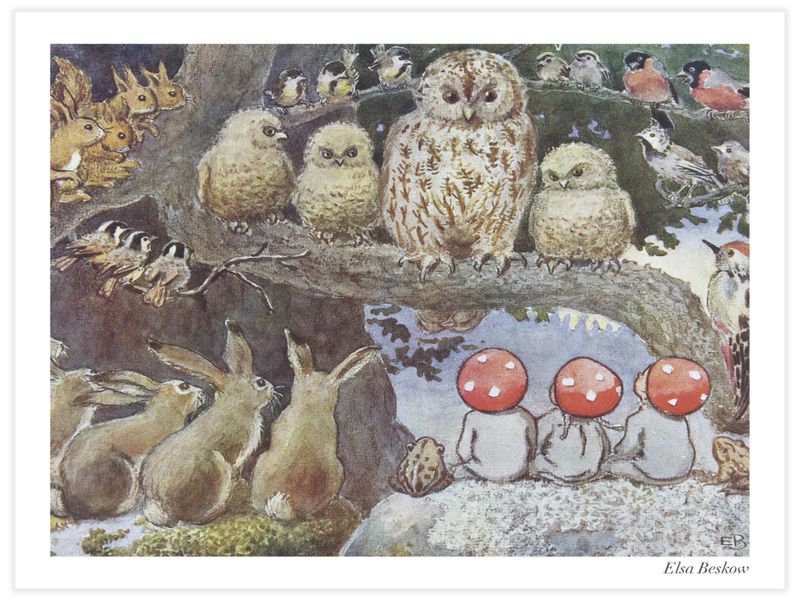 Ugglemor lär om skogen Poster