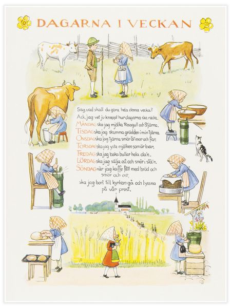 Årets Saga - Dagarna i veckan Poster